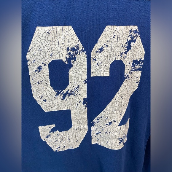 Free People We The Free Blue Hail Mary Jersey Tee Tunic Top - Picture 9 of 13